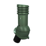 Ventilatsiooni-läbiviik-viielainelisele-laineplaadile-Wirplast-Perfekta-E-roheline-Ø125mm,-soojustatud