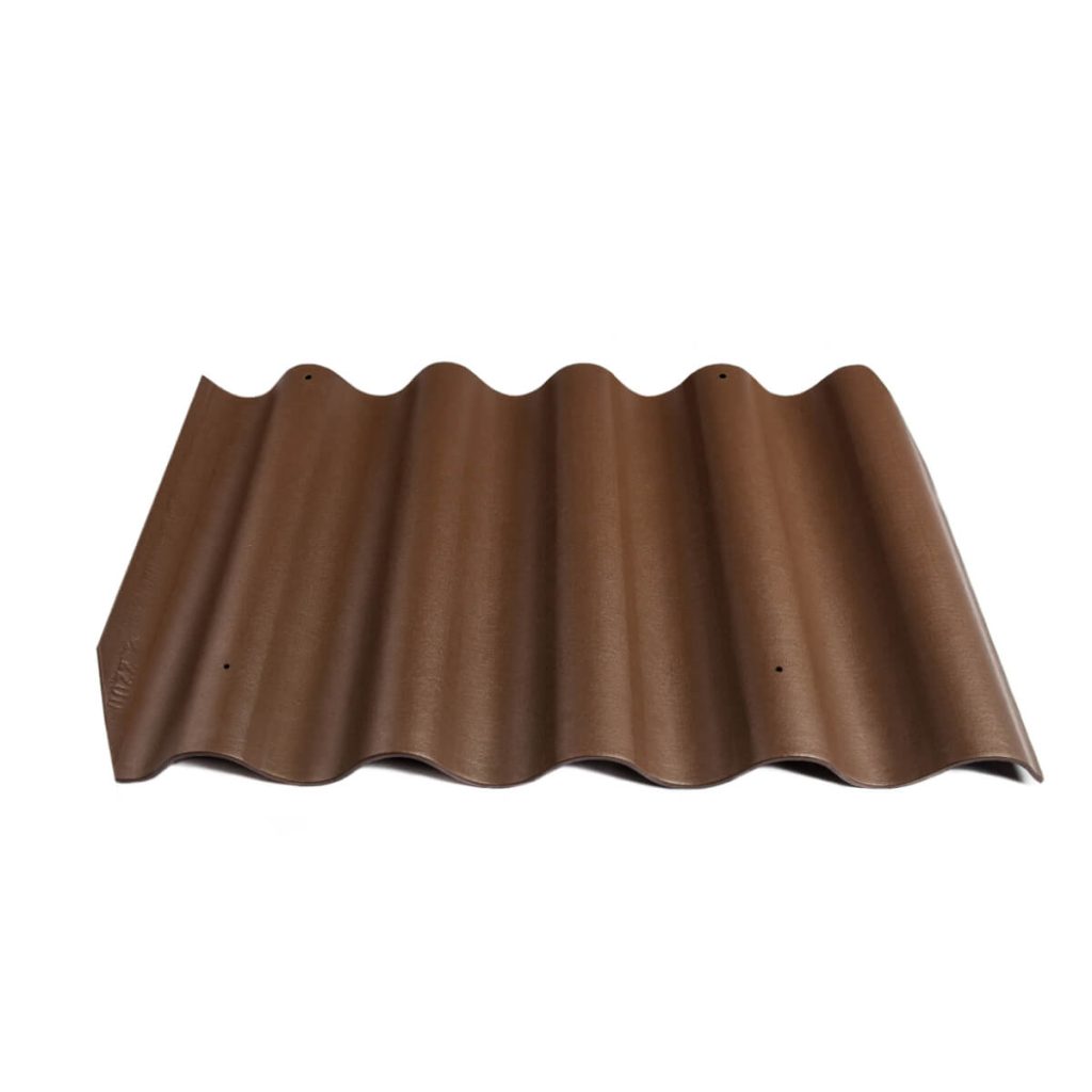 Värvitud eterniit laineplaat Eternit Gotika pruun 585×920 mm