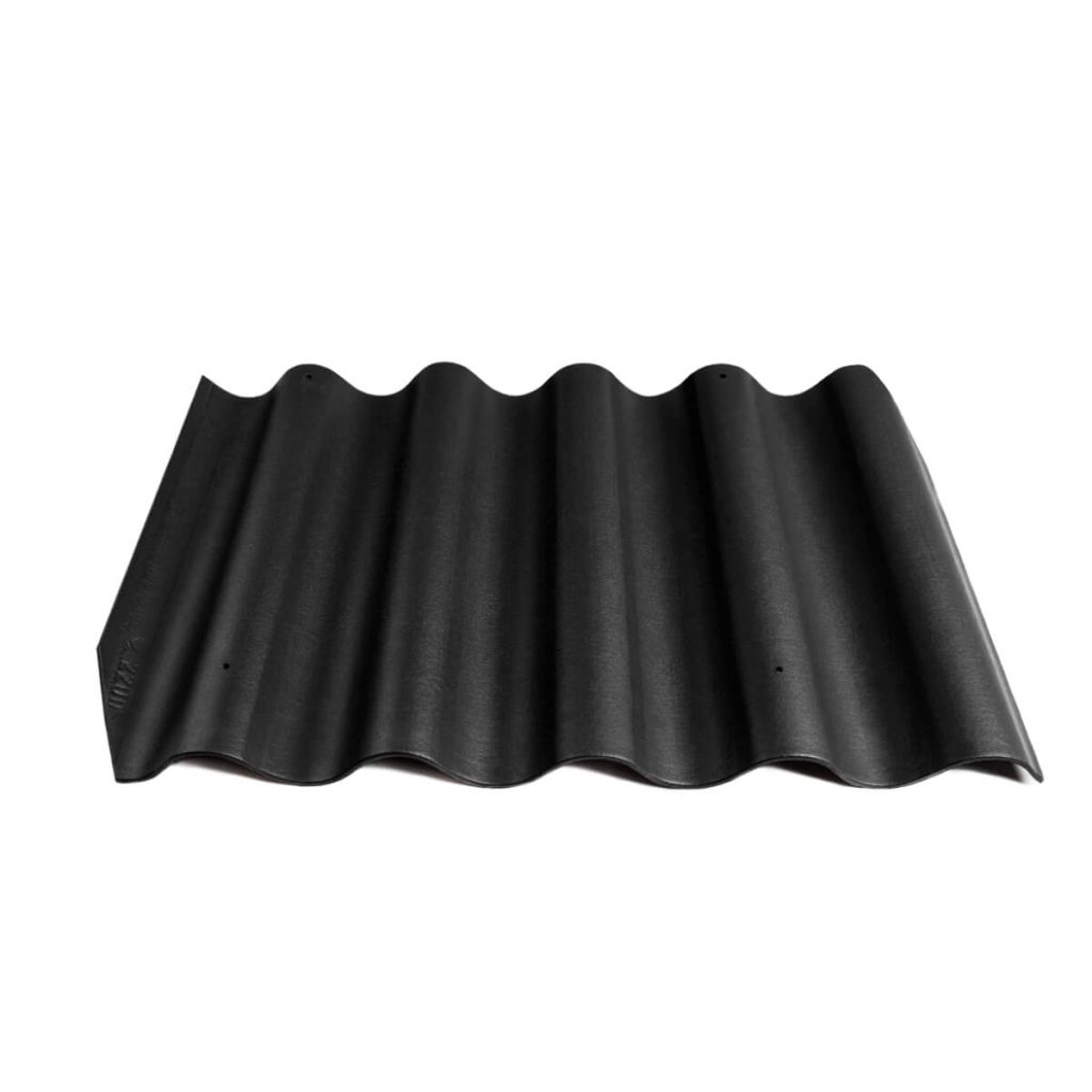 Värvitud eterniit laineplaat Eternit Gotika must 585×920 mm