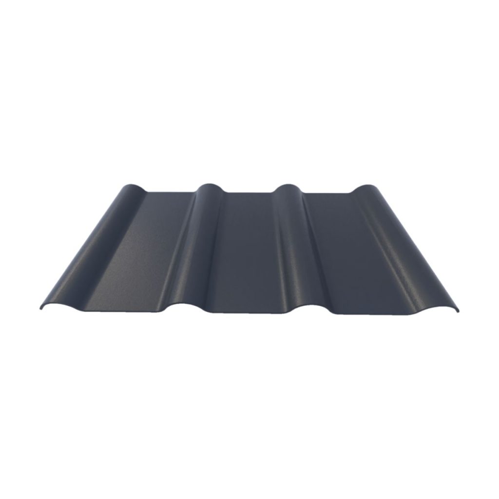Värvitud eterniit laineplaat Fibrodah Modern grafiit 625×1166 mm