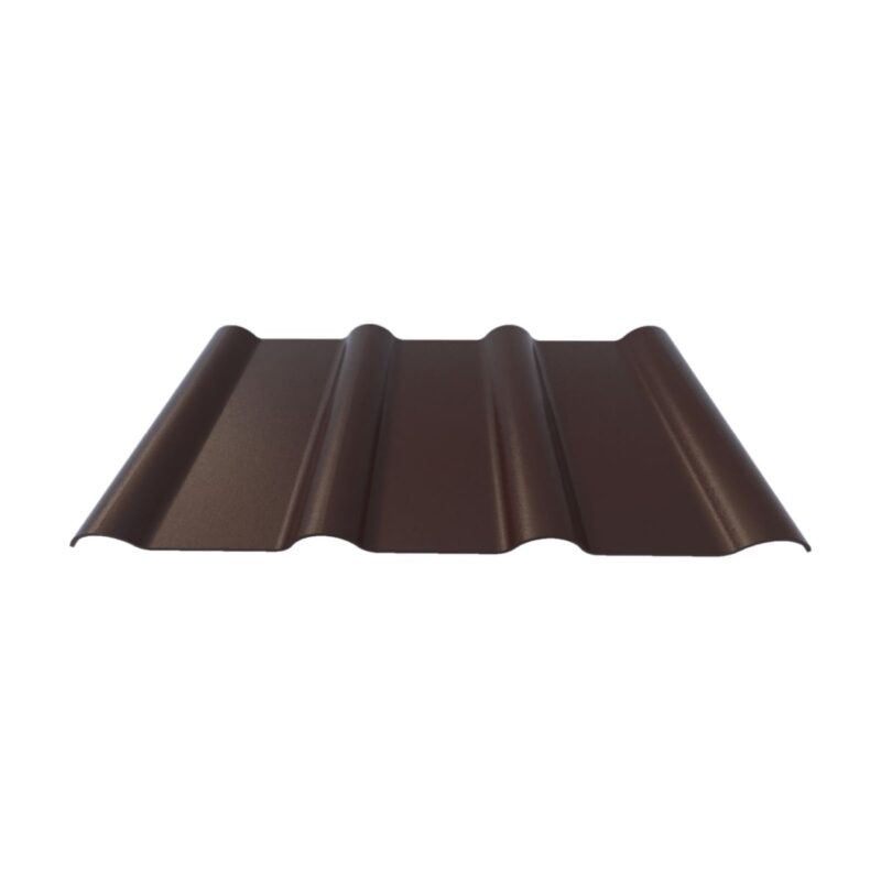 Värvitud eterniit laineplaat Fibrodah Modern pruun 625×1166 mm